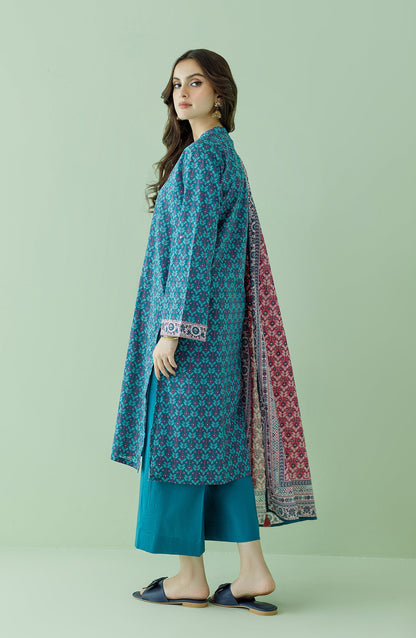 Orient - Stitched 3 Piece Printed Lawn Shirt , Cambric Pant and Lawn Dupatta