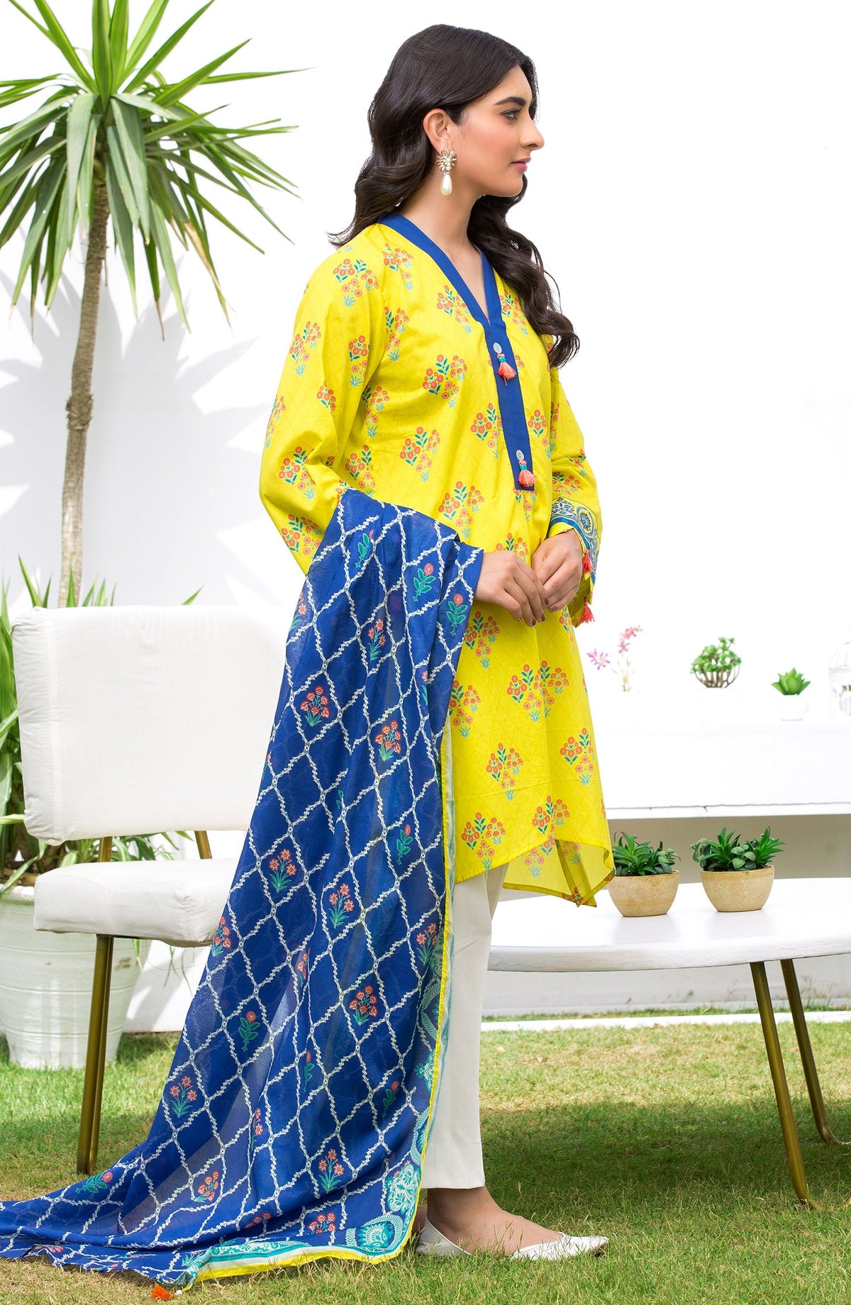 Orient - Unstitched 2 Piece Printed Lawn Shirt Dupatta