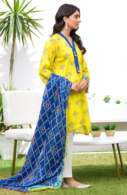 Orient - Unstitched 2 Piece Printed Lawn Shirt Dupatta