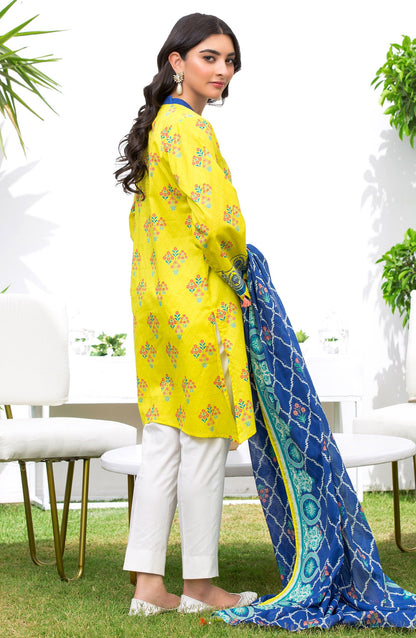 Orient - Unstitched 2 Piece Printed Lawn Shirt Dupatta
