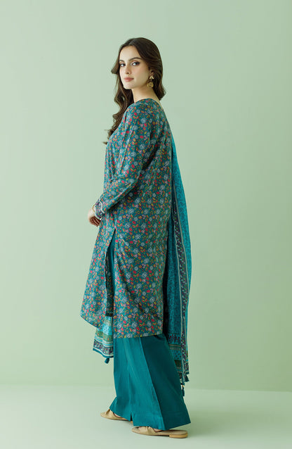 Orient - Stitched 3 Piece Printed Lawn Shirt , Cambric Pant and Lawn Dupatta