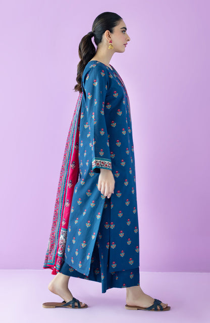Orient - Stitched 3 Piece Printed Lawn Shirt , Cambric Pant and Lawn Dupatta