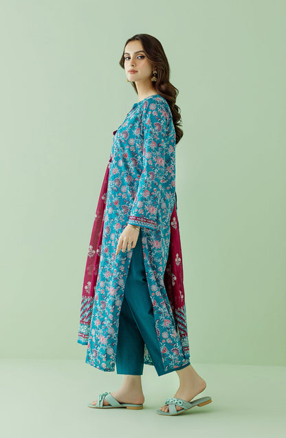 Orient - Unstitched 3 Piece Printed Lawn Shirt , Cambric Pant and Lawn Dupatta