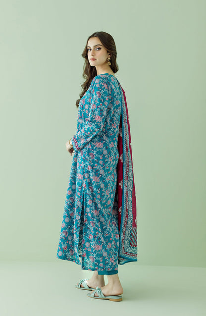 Orient - Unstitched 3 Piece Printed Lawn Shirt , Cambric Pant and Lawn Dupatta