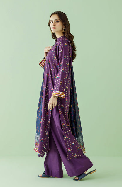 Orient - Unstitched 3 Piece Printed Lawn Shirt , Cambric Pant and Lawn Dupatta