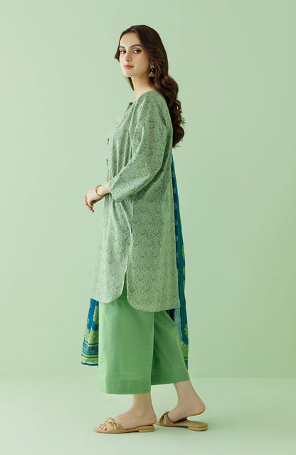 Orient - Unstitched 3 Piece Printed Lawn Shirt , Cambric Pant and Lawn Dupatta