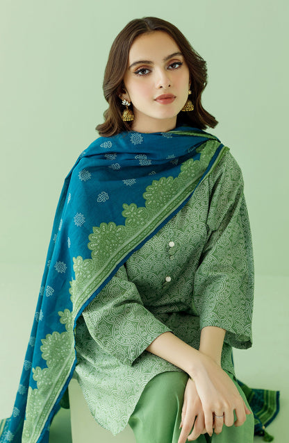 Orient - Unstitched 3 Piece Printed Lawn Shirt , Cambric Pant and Lawn Dupatta