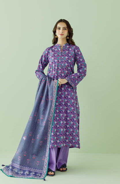 Orient - Unstitched 3 Piece Printed Lawn Shirt , Cambric Pant and Lawn Dupatta
