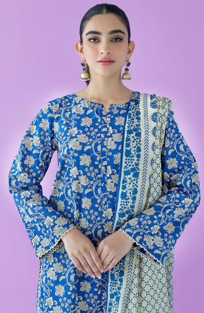 Orient - Stitched 3 Piece Printed Lawn Shirt , Cambric Pant and Lawn Dupatta