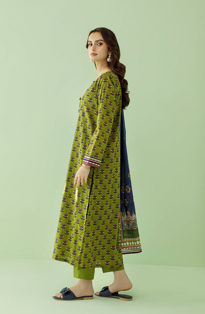 Orient - Unstitched 3 Piece Printed Lawn Shirt , Cambric Pant and Lawn Dupatta
