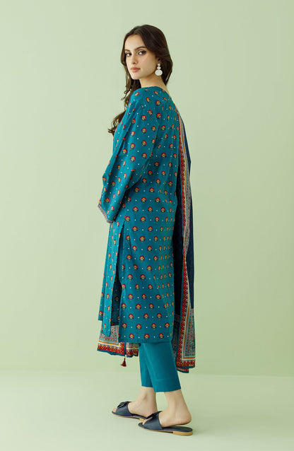 Orient - Unstitched 3 Piece Printed Lawn Shirt , Cambric Pant and Lawn Dupatta