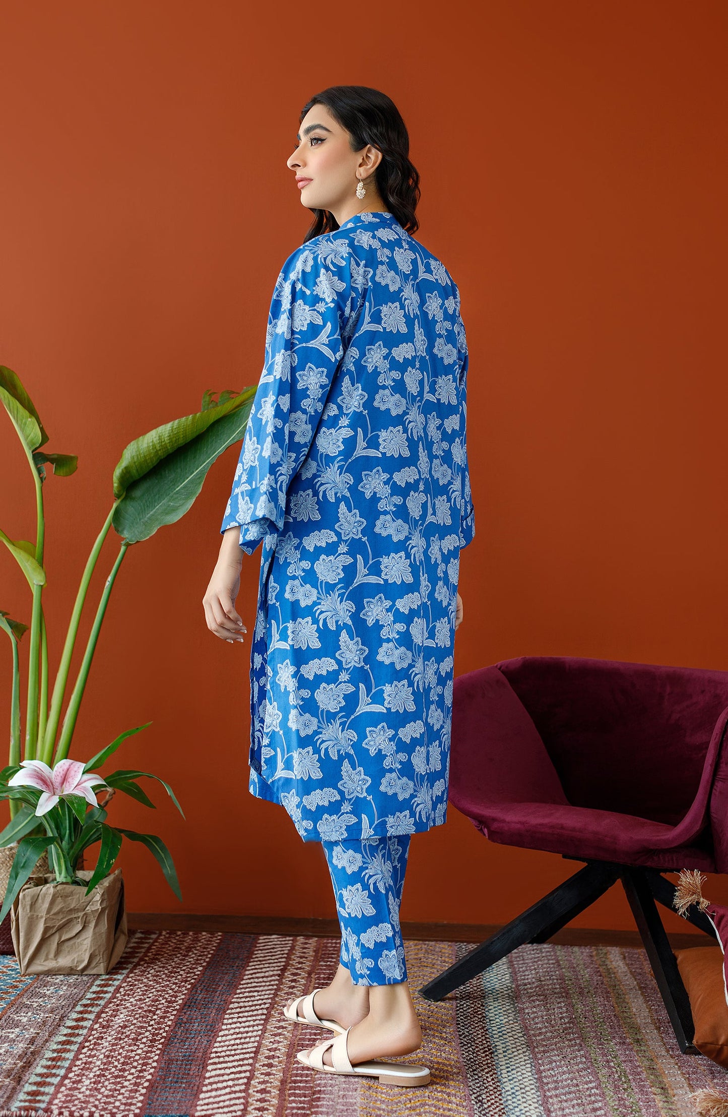 Orient - Unstitched 2 Piece Printed Cambric Shirt and Cambric Pant