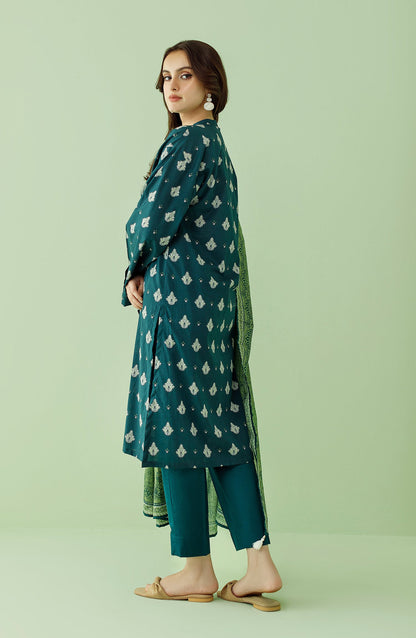 Orient - Unstitched 3 Piece Printed Lawn Shirt , Cambric Pant and Lawn Dupatta