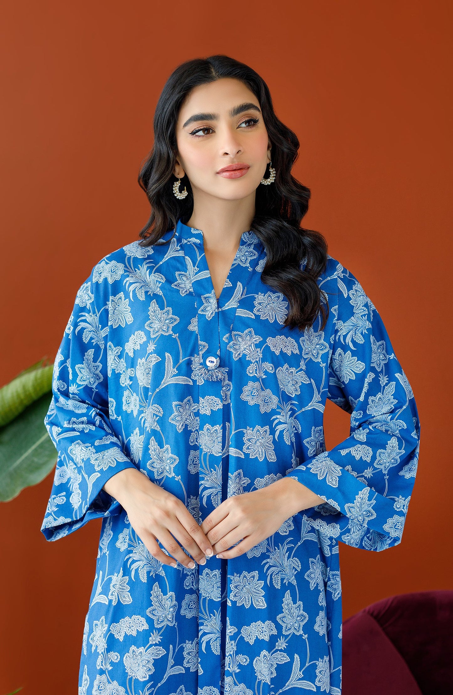 Orient - Unstitched 2 Piece Printed Cambric Shirt and Cambric Pant