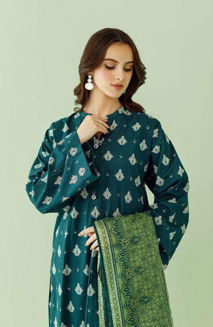 Orient - Unstitched 3 Piece Printed Lawn Shirt , Cambric Pant and Lawn Dupatta