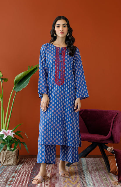 Orient - Unstitched 2 Piece Embroidered Khaddar Shirt and Khaddar Pant