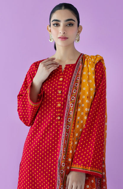 Orient - Stitched 3 Piece Printed Lawn Shirt , Cambric Pant and Lawn Dupatta