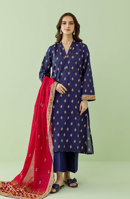Orient - Unstitched 3 Piece Printed Lawn Shirt , Cambric Pant and Lawn Dupatta