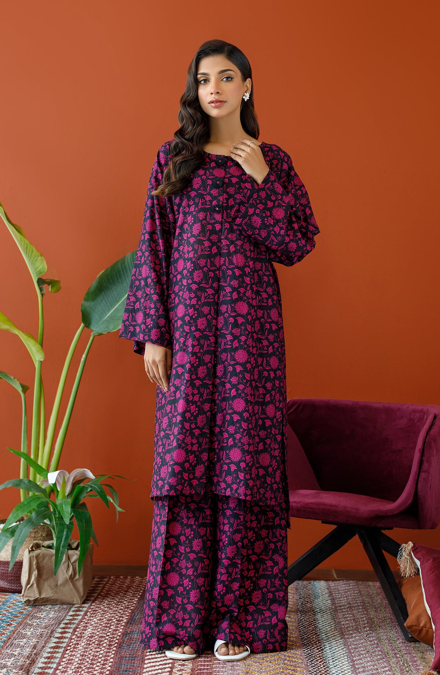 Orient - Unstitched 2 Piece Printed Cotton Slub Shirt and Cotton Pant