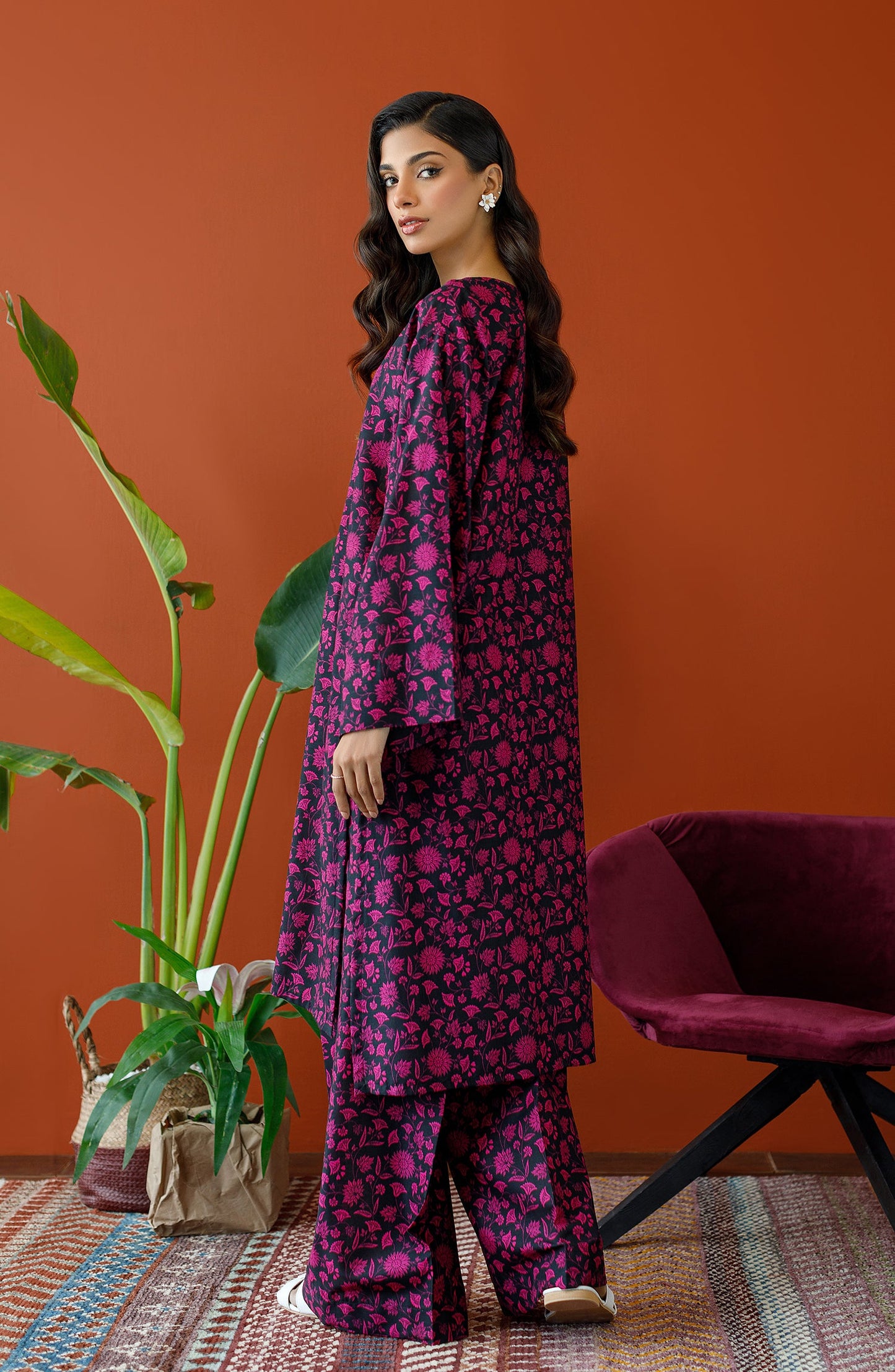 Orient - Unstitched 2 Piece Printed Cotton Slub Shirt and Cotton Pant