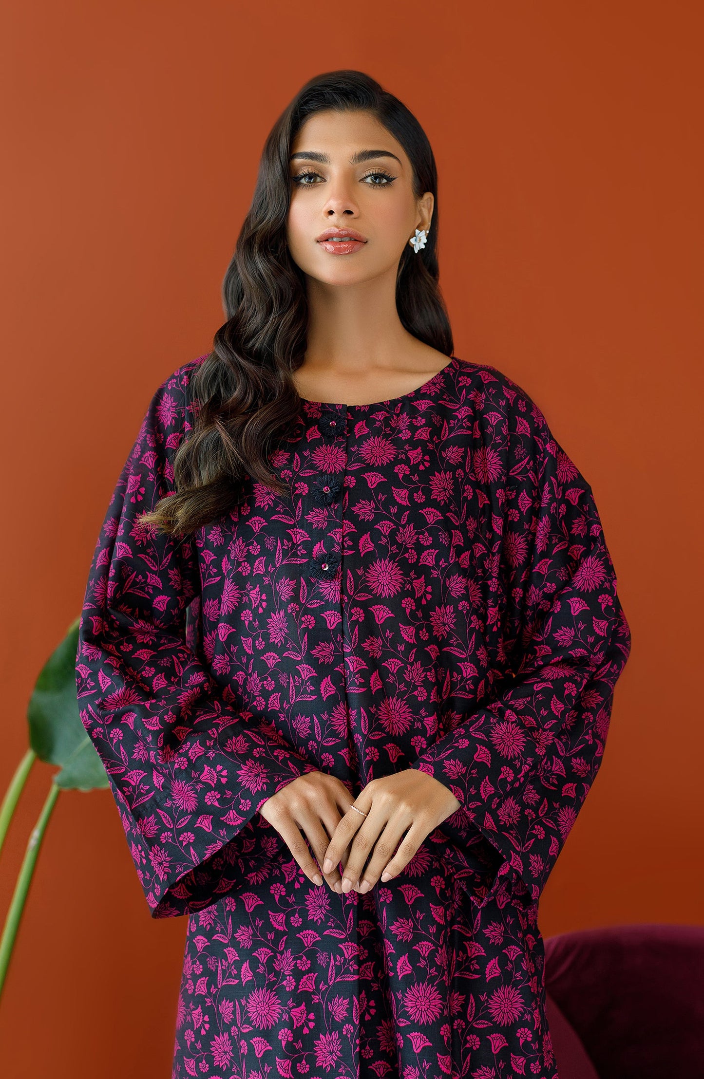 Orient - Unstitched 2 Piece Printed Cotton Slub Shirt and Cotton Pant