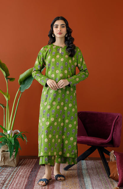 Orient - Unstitched 2 Piece Printed Cotton Slub Shirt and Cotton Pant