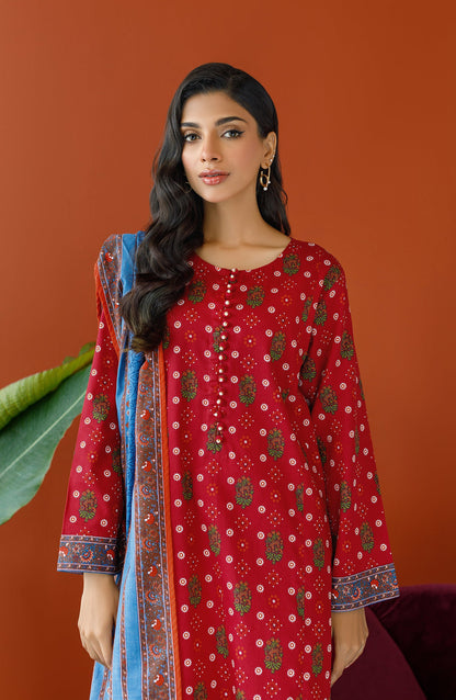 Orient - Unstitched 3 Piece Printed Cottel Shirt , Cottel Pant and Cottel Dupatta
