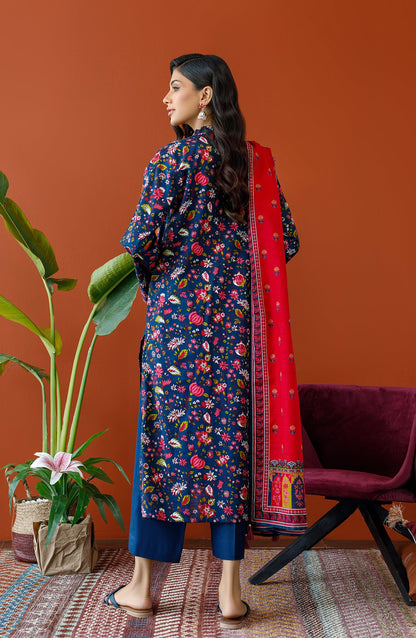Orient - Unstitched 3 Piece Printed Khaddar Shirt , Khaddar Pant and Khaddar Dupatta