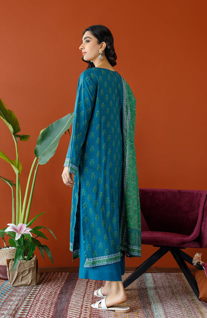 Orient - Unstitched 3 Piece Printed Linen Shirt , Linen Pant and Linen Dupatta