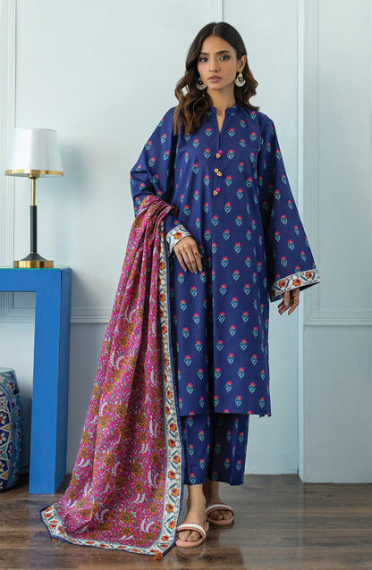 Orient - Stitched 3 Piece Printed Lawn Shirt , Cambric Pant and Lawn Dupatta