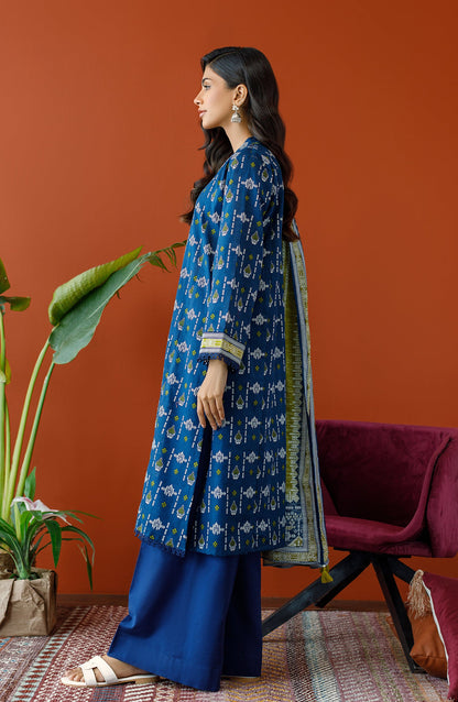 Orient - Unstitched 3 Piece Printed Khaddar Shirt , Khaddar Pant and Khaddar Dupatta
