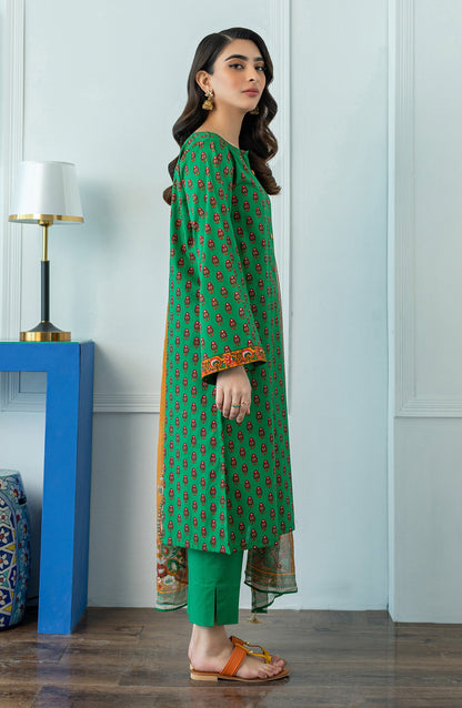 Orient - Unstitched 3 Piece Printed Lawn Shirt , Lawn Pant and Chiffon Dupatta