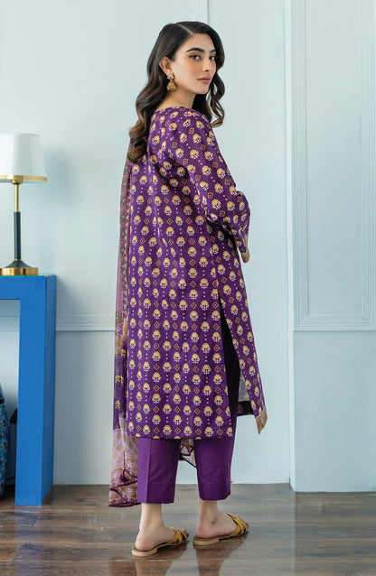 Orient - Stitched 3 Piece Printed Lawn Shirt , Cambric Pant and Chiffon Dupatta