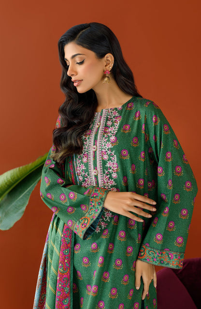 Orient - Unstitched 3 Piece Embroidered Karandi Shirt , Karandi Pant and Karandi Dupatta