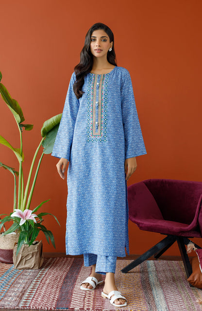 Orient - Unstitched 2 Piece Embroidered Cotton Slub Shirt and Cotton Pant