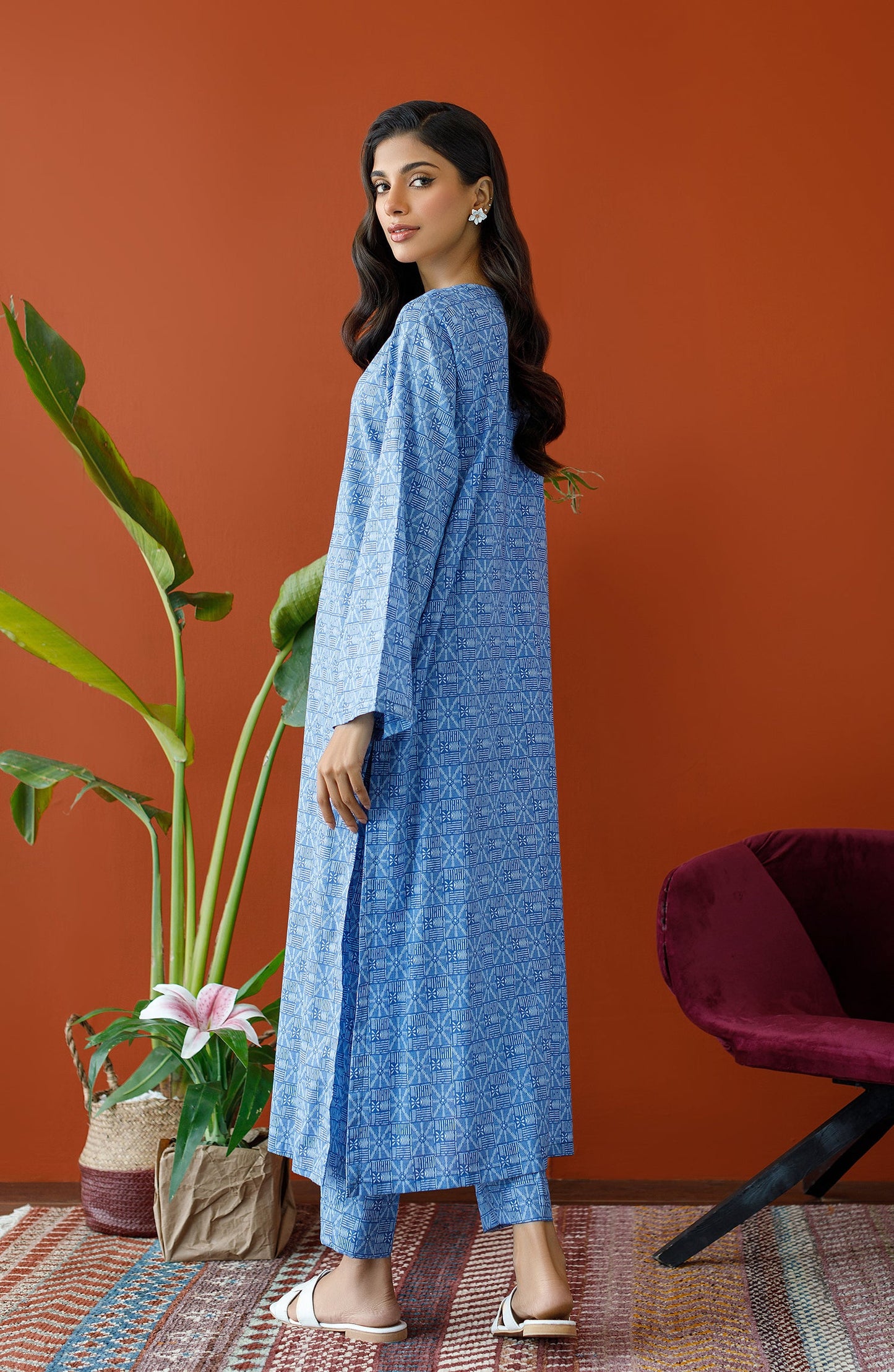 Orient - Unstitched 2 Piece Embroidered Cotton Slub Shirt and Cotton Pant