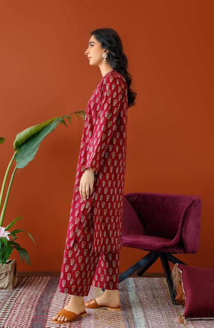 Orient - Unstitched 2 Piece Printed Cotton Slub Shirt and Cotton Pant