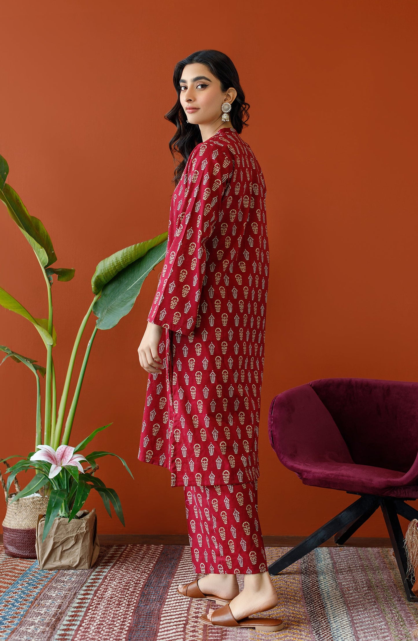 Orient - Unstitched 2 Piece Printed Cotton Slub Shirt and Cotton Pant