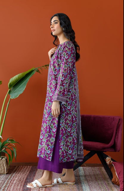 Orient - Unstitched 3 Piece Printed Khaddar Shirt , Khaddar Pant and Khaddar Dupatta