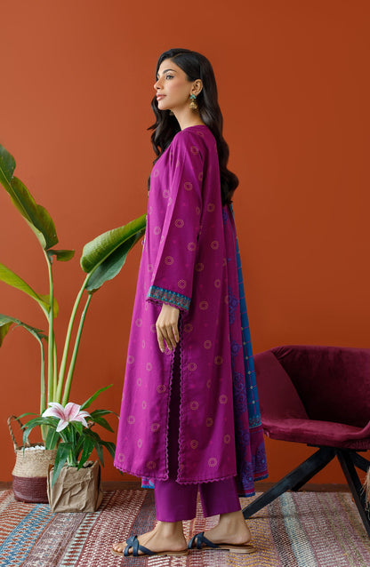 Orient - Unstitched 3 Piece Embroidered Cottel Shirt , Cottel Pant and Cottel Dupatta