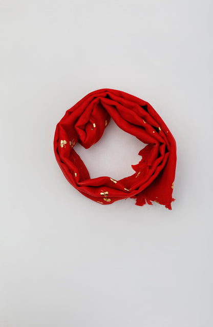 Orient - Stitched 1 Piece Dyed Cotton Scarf