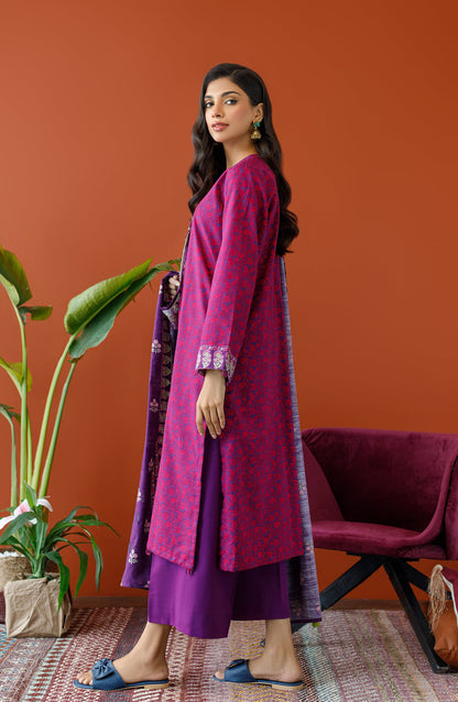 Orient - Unstitched 3 Piece Printed Khaddar Shirt , Khaddar Pant and Khaddar Dupatta