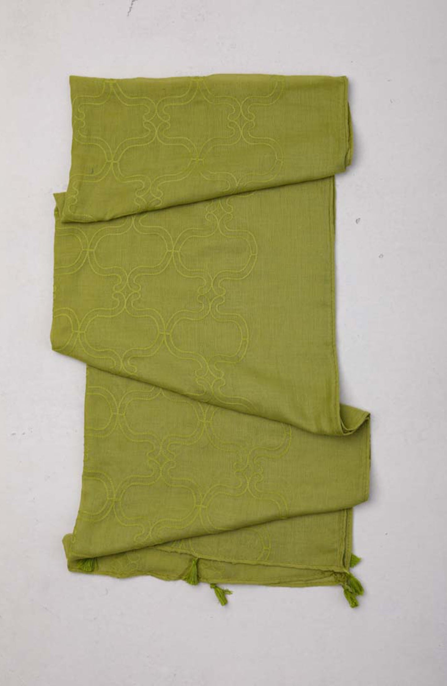 Orient - Stitched 1 Piece Dyed Cotton Scarf