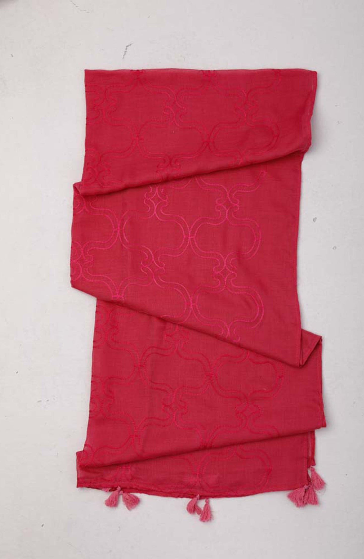 Orient - Stitched 1 Piece Dyed Cotton Scarf