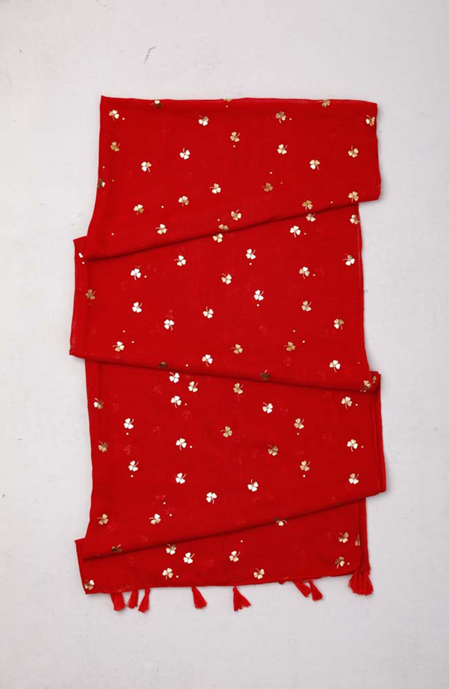 Orient - Stitched 1 Piece Dyed Cotton Scarf