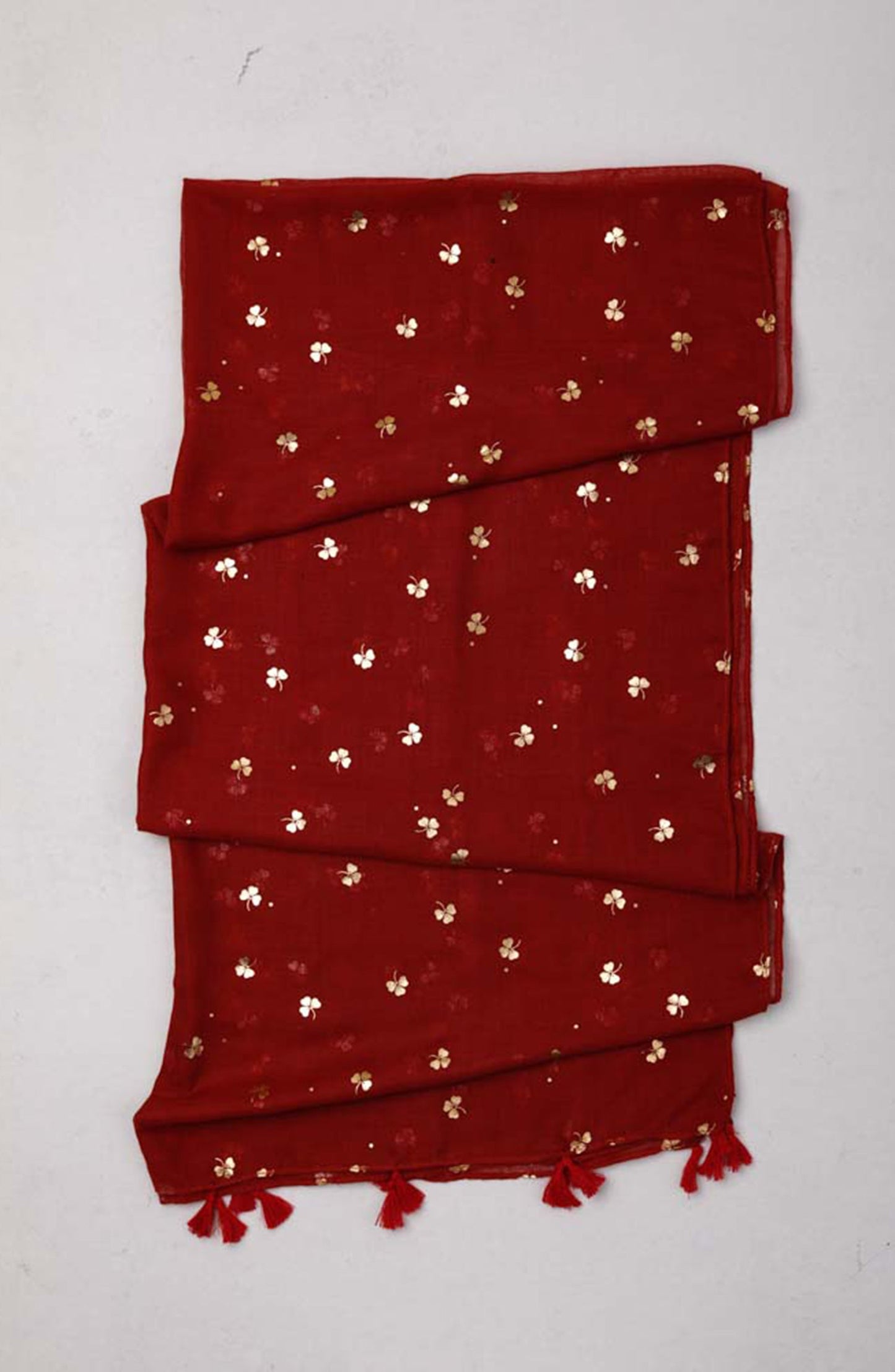 Orient - Stitched 1 Piece Dyed Cotton Scarf