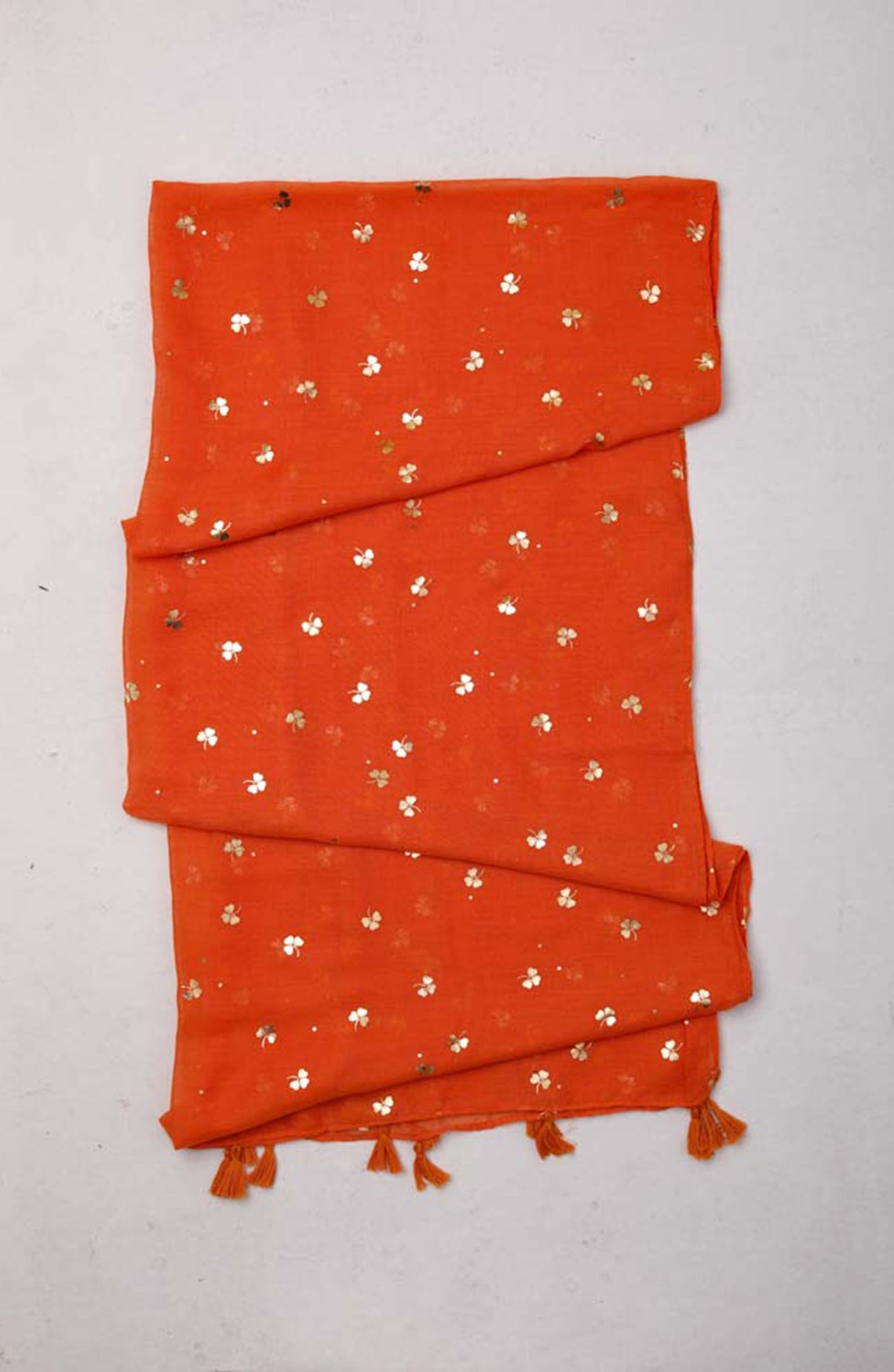 Orient - Stitched 1 Piece Dyed Cotton Scarf
