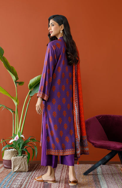 Orient - Unstitched 3 Piece Printed Linen Shirt , Linen Pant and Linen Dupatta