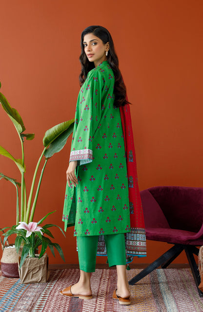 Orient - Unstitched 3 Piece Printed Khaddar Shirt , Khaddar Pant and Khaddar Dupatta