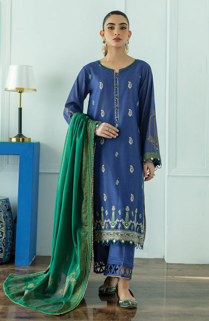 Orient - Unstitched 3 Piece Embroidered Lawn Shirt , Lawn Pant and Lawn Dupatta